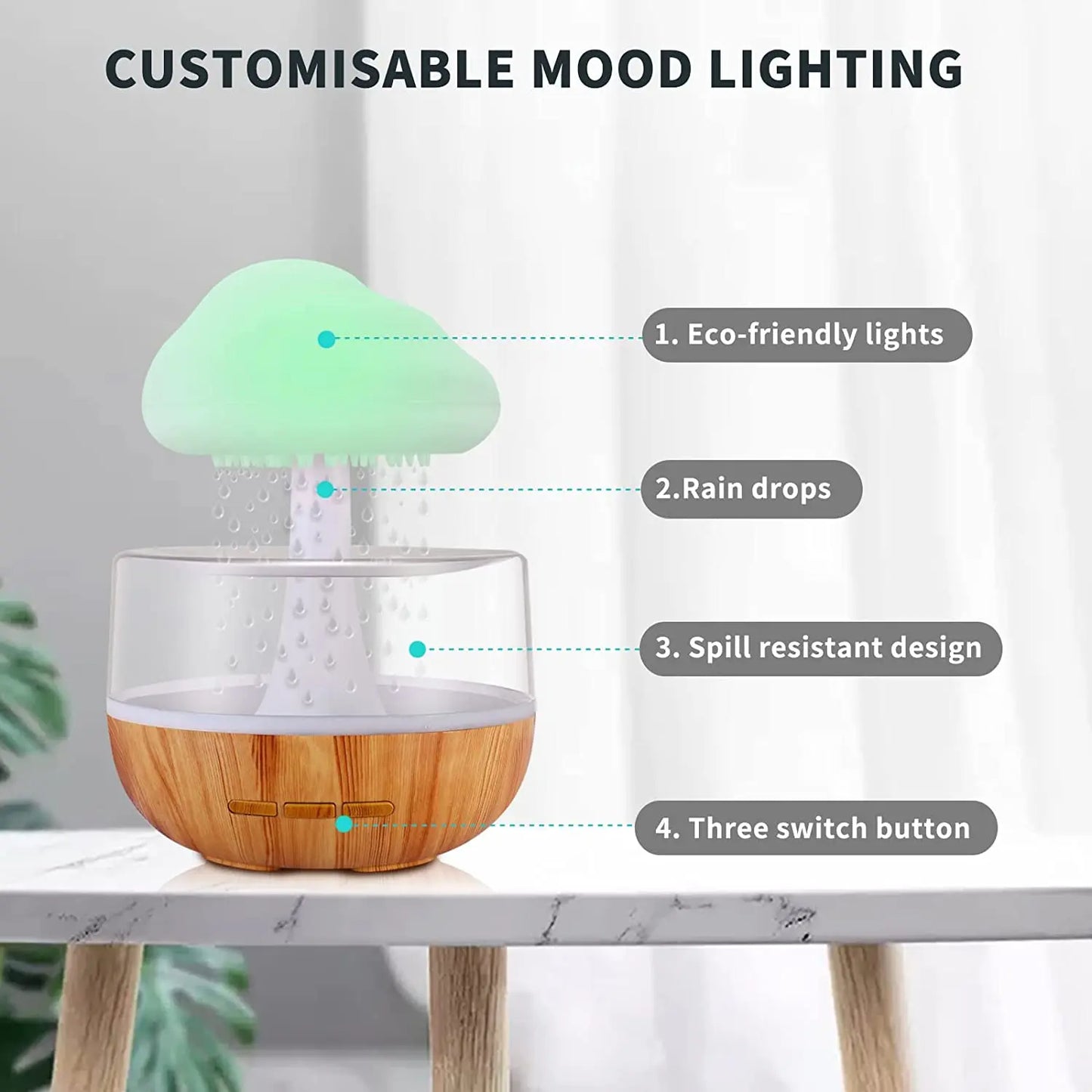 DreamCloud™ Humidificador Nube Efecto Lluvia